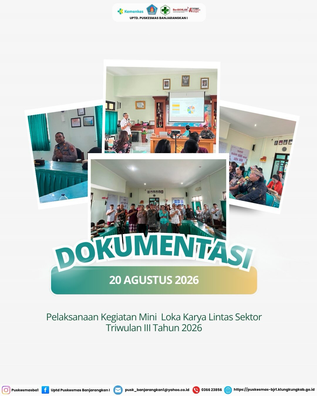 Pelaksanaan Lokakarya Mini Lintas Sektor TW III Tahun 2026 di UPTD Puskesmas Banjarangkan I