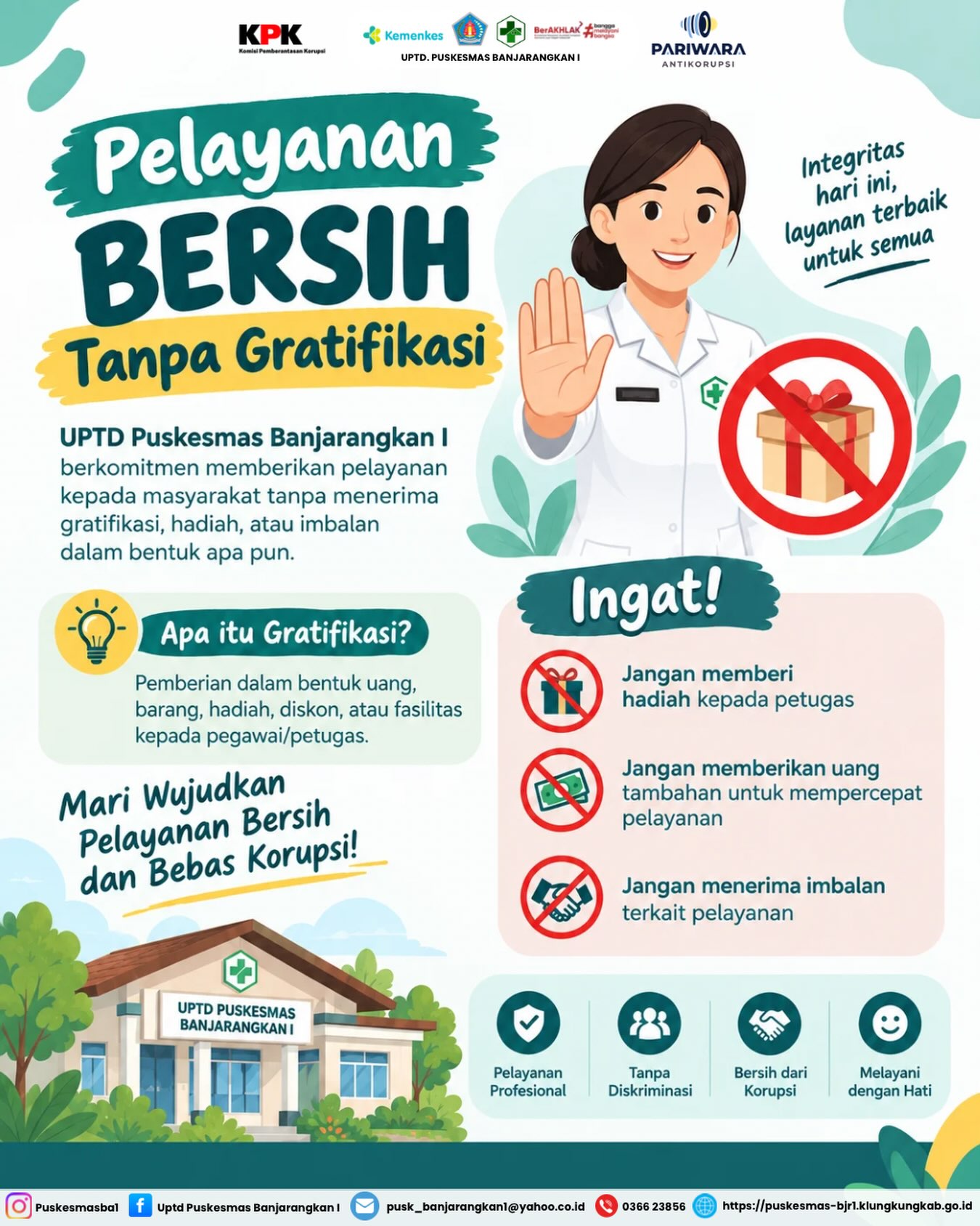 Tolak Korupsi, Wujudkan Pelayanan Kesehatan yang Transparan dan Berintegritas